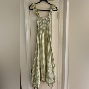 Max Studio Women's Yarn Dye Ruffle Sleeve Smocked Dress S